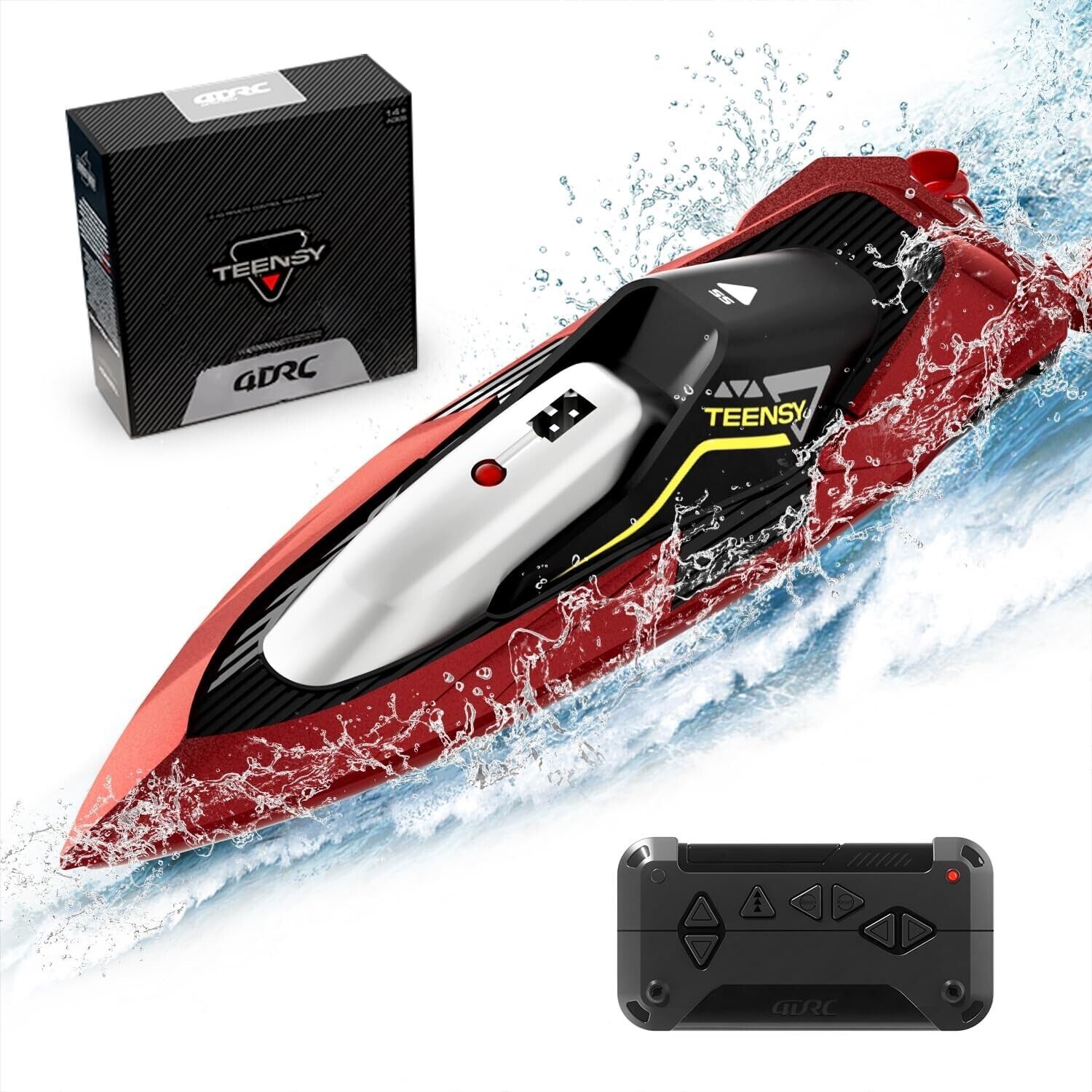 4DRC S5 Fast RC Boat For Pools And Lakes, 2.4 GHz 20- MPH Racing Boats For Kids - View 4