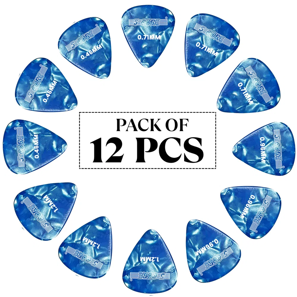 5 Core Guitar Picks 12 Piece Celluloid Light Medium Heavy Extra Heavy For Acoustic Electric Guitars - View 10