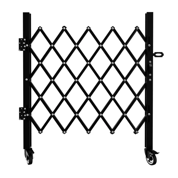 Foldable Security Gate, Expandable Safety Barrier With 360' Swivel Casters Lockable Design, Portable Mobile Rolling Barricade For Garage, Warehouse, Driveway And Pool Areas - 51.57' H X 74' W - View 2