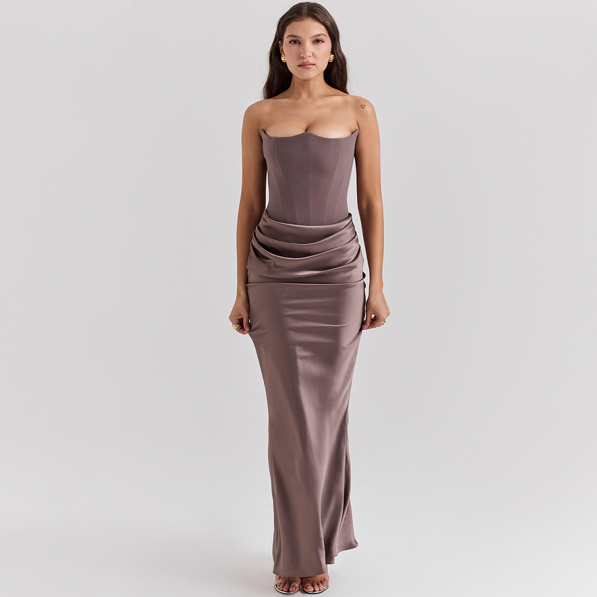 Slim Tube Top Long Dress Sexy Fashion Bandeau Backless Party Evening Dresses For Women Clothing - View 18