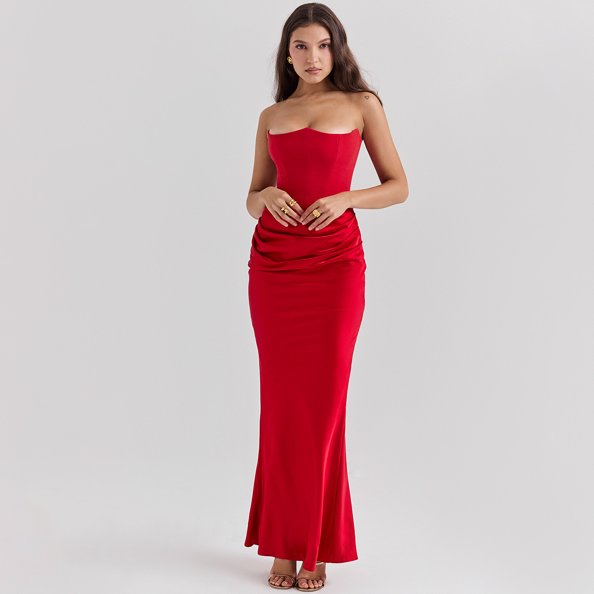 Slim Tube Top Long Dress Sexy Fashion Bandeau Backless Party Evening Dresses For Women Clothing - View 23