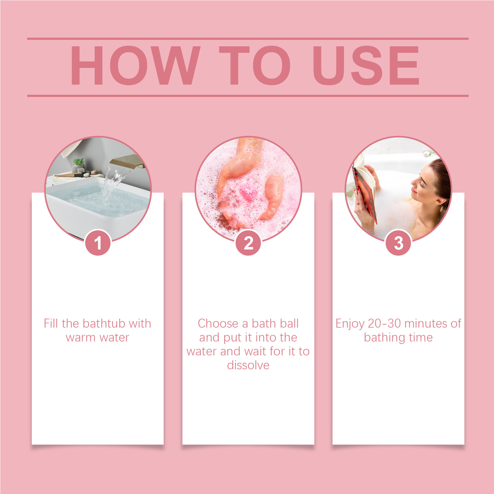 6 Pcs Bath Bombs Gift Set, Natural Essential Oil Bath Fizzies For Relaxing Spa Bath - View 5