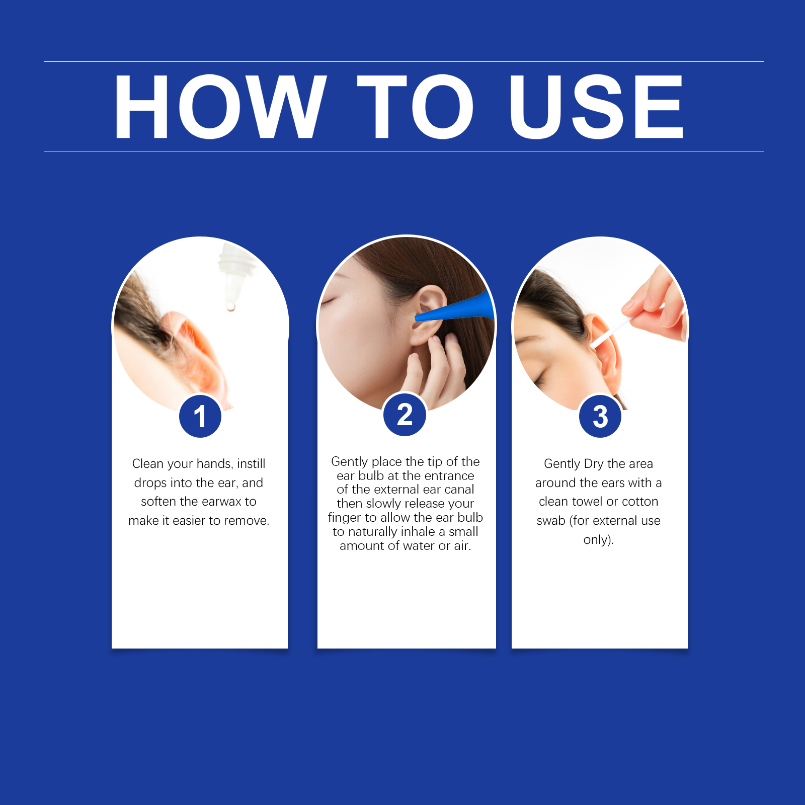 Earwax Cleaning Solution Kit, Ear Wax Remover Drops With Rubber Ear Syringe, Gentle Ear Cleanser For Dissolving & Removing Earwax, Relieve Ear Discomfort - View 5