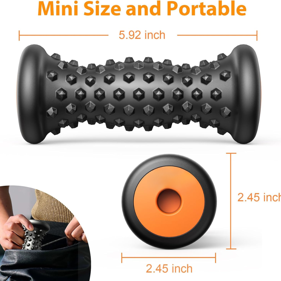 Foot Massager Roller For Plantar Fasciitis Relief Portable Deep Tissue Muscle Massage Foot Arch And Heel Pain Reflexology Tool - View 5