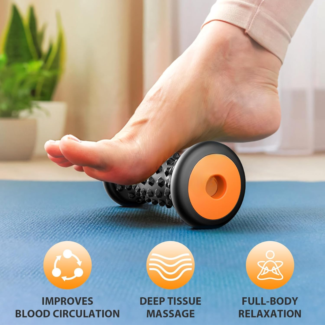 Foot Massager Roller For Plantar Fasciitis Relief Portable Deep Tissue Muscle Massage Foot Arch And Heel Pain Reflexology Tool - View 6
