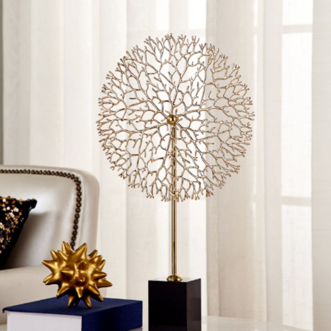 European Entry Lux Metal Sea Tree Coral Decoration Living Room Entrance Crafts Display - View 2