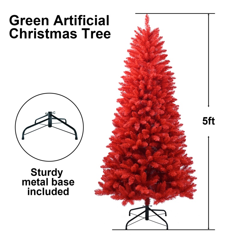 PVC Christmas Tree, Christmas Decorations, Red - View 9