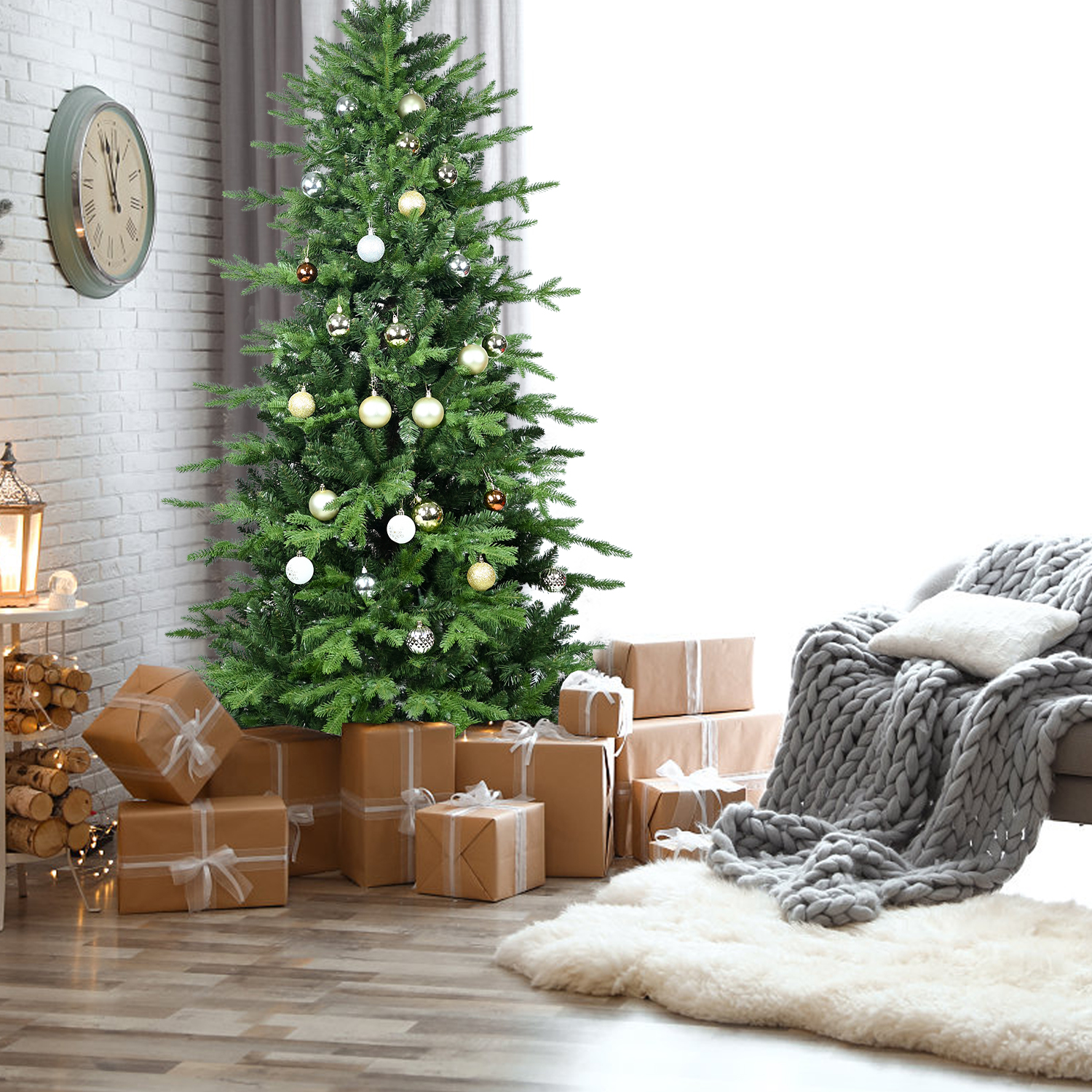 PVC Christmas Tree, Christmas Decorations, Green - View 3
