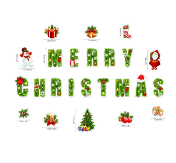 Christmas Decoration Refrigerator Sticker Set - View 8